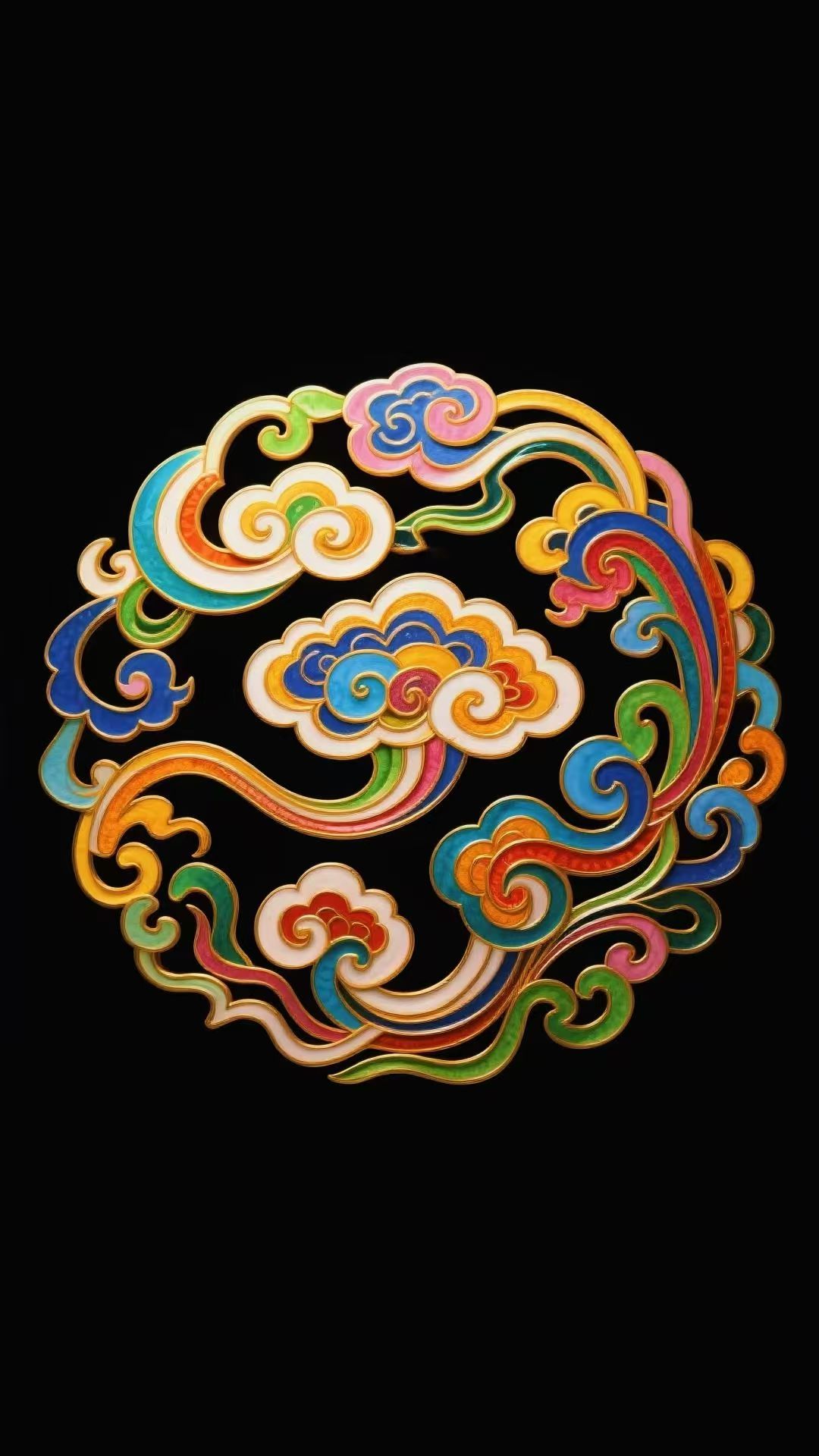 古典纹样‖珐琅彩祥云