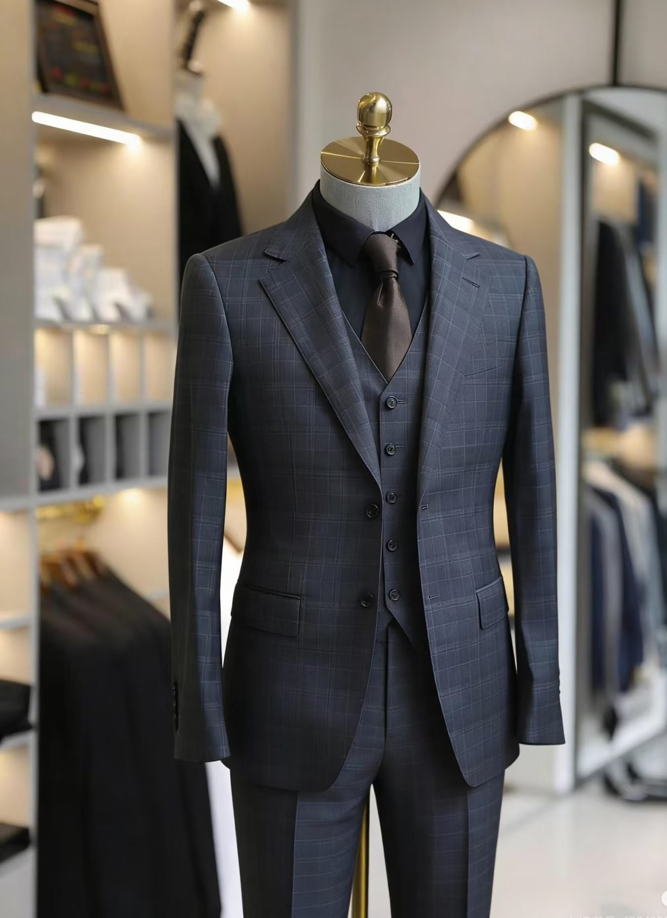 低调奢华--格纹三件套